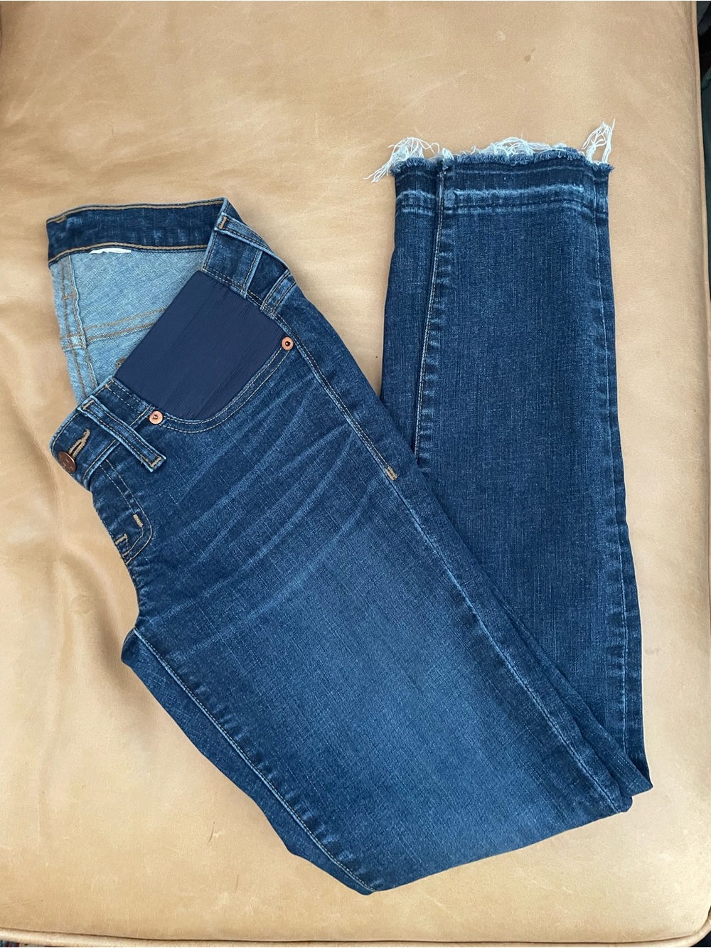 Madewell maternity Dark Blue Stretch Ankle Jeans
